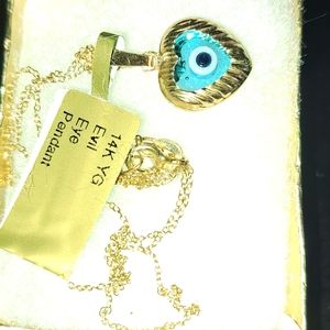 14k Evil EYE Pendant